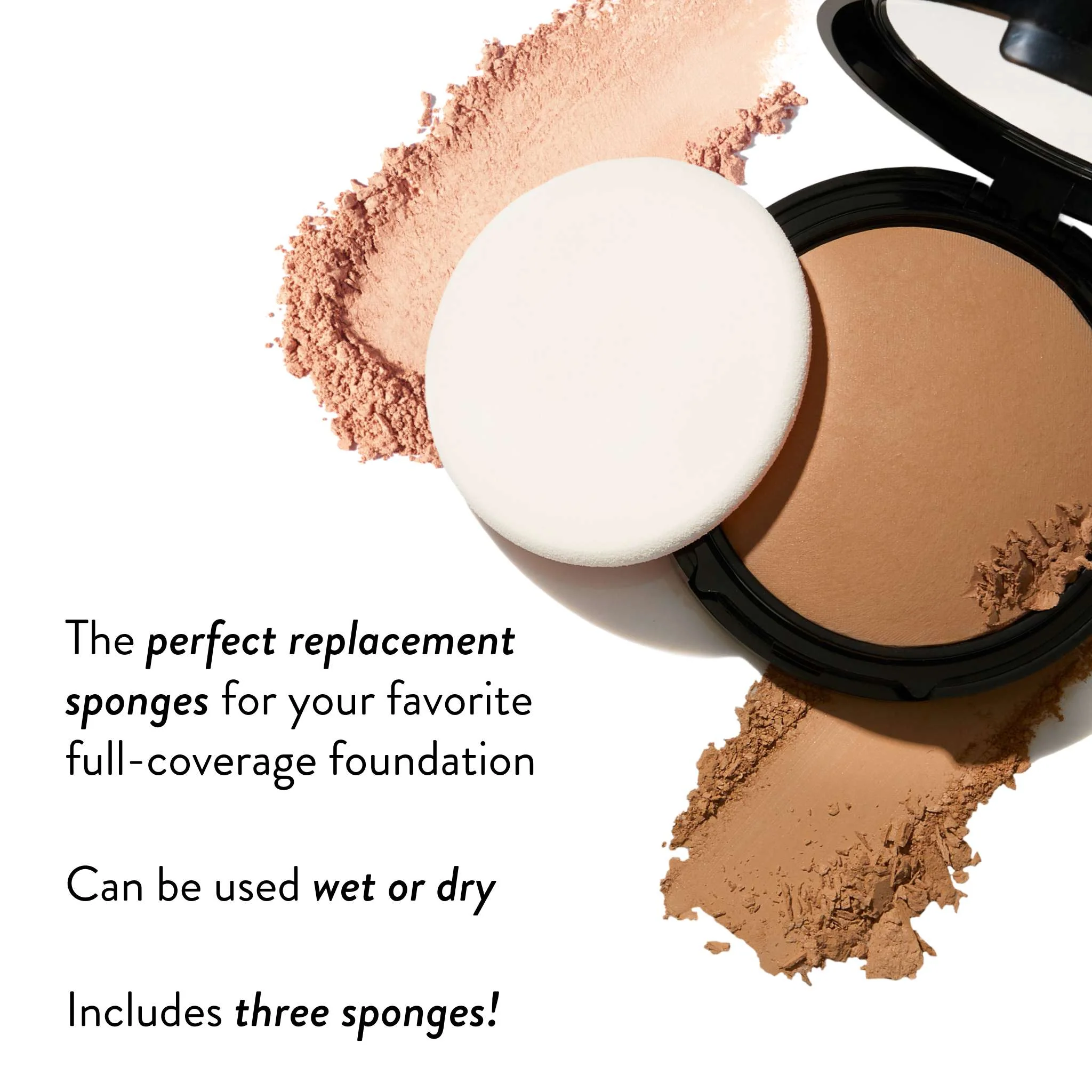 Double Take Baked Full Coverage Foundation Replacement Sponge Trio - Image 3