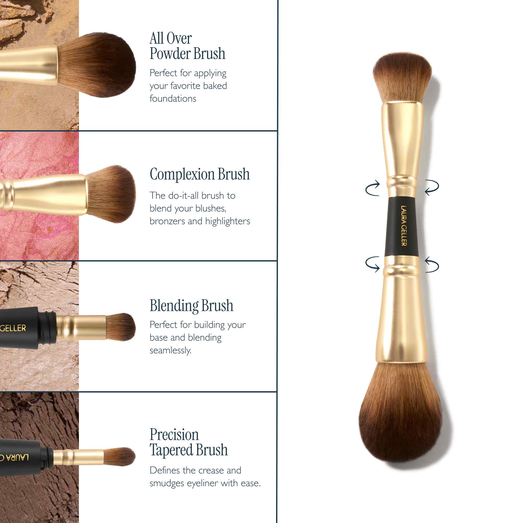 Geller To-Go 4-in-1 Travel Makeup Brush - Image 3